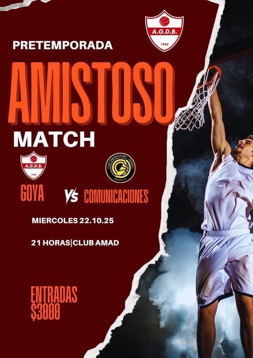 amistoso basquet Goya Comunicaciones Flyr