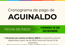 EL MUNICIPIO INFORMA EL CRONOGRAMA DE PAGO DEL AGUINALDO DE DICIEMBRE 2025