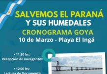 Se viene la travesía salvemos el Paraná y sus humedales