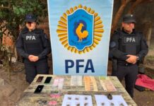 La Policía Federal desbarató un punto de venta de drogas y detuvo a un hombre en Goya