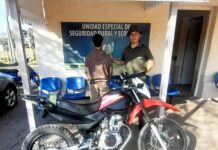 SECUESTRAN UNA MOTO CON EL MOTOR PRESUNTAMENTE ADULTERADO EN GOYA