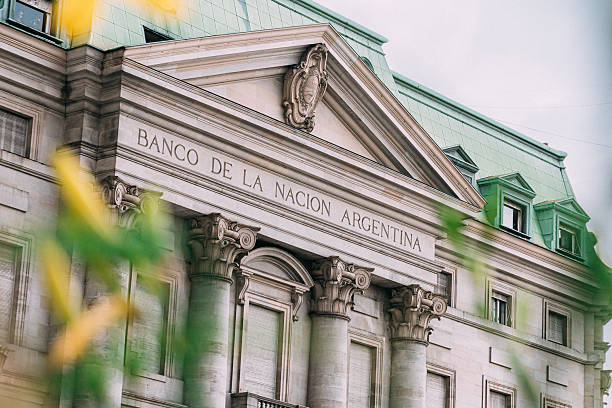 close-up-shot-of-the-bank-of-the-argentine-nation-in-buenos-aires-argentina