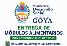 DESARROLLO SOCIAL PUSO EN MARCHA UN NUEVO CRONOGRAMA DE ENTREGA DE MÓDULOS ALIMENTARIOS EN GOYA