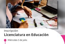 INSCRIPCIONES ABIERTAS PARA CURSAR LA LICENCIATURA EN EDUCACIÓN