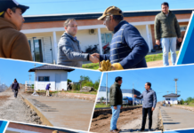 EL INTENDENTE MARIANO HORMAECHEA RECORRIÓ LA OBRA DE PAVIMENTACIÓN EN EL ACCESO AL PARQUE INDUSTRIAL DE GOYA