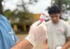 Vacunación antirrábica en el barrio 17 de Agosto