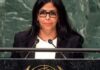 DELCY RODRÍGUEZ PROMETIÓ ELECCIONES EN VENEZUELA, PERO NO PUSO FECHA