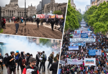 TENSIÓN EN LA MARCHA FEDERAL UNIVERSITARIA: GASES LACRIMÓGENOS, HIDRANTES Y CRUCES CON LA POLICÍA
